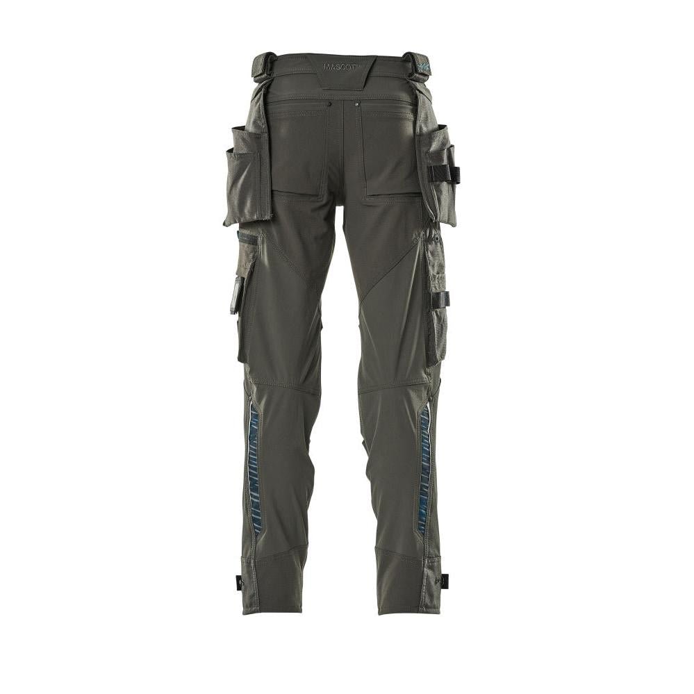Pantalón con bolsillos colgantes, pantalón elástico, antracita oscuro