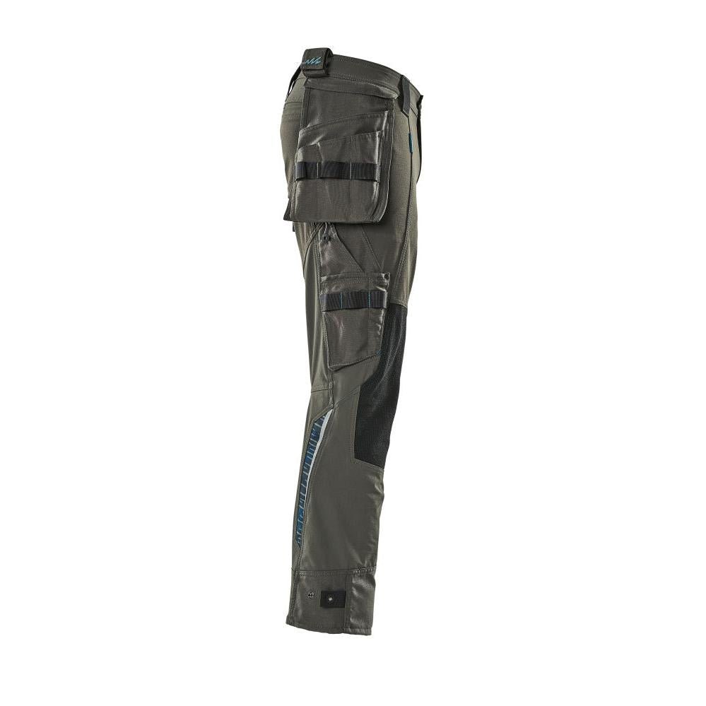 Pantalón con bolsillos colgantes, pantalón elástico, antracita oscuro