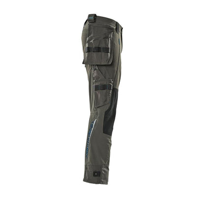 Pantalón con bolsillos colgantes, pantalón elástico, antracita oscuro