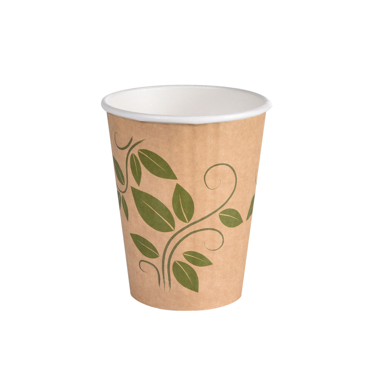 Ein transparenter Deli-Schale Crystal Double Wall Thermobecher der Duni GmbH wird vor einem weißen Hintergrund dargestellt. Die doppelwandige Isolierung hält Getränke lange warm oder kalt.