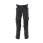 Pants with knee pockets made of Dyneema, stretch pants, black-blue