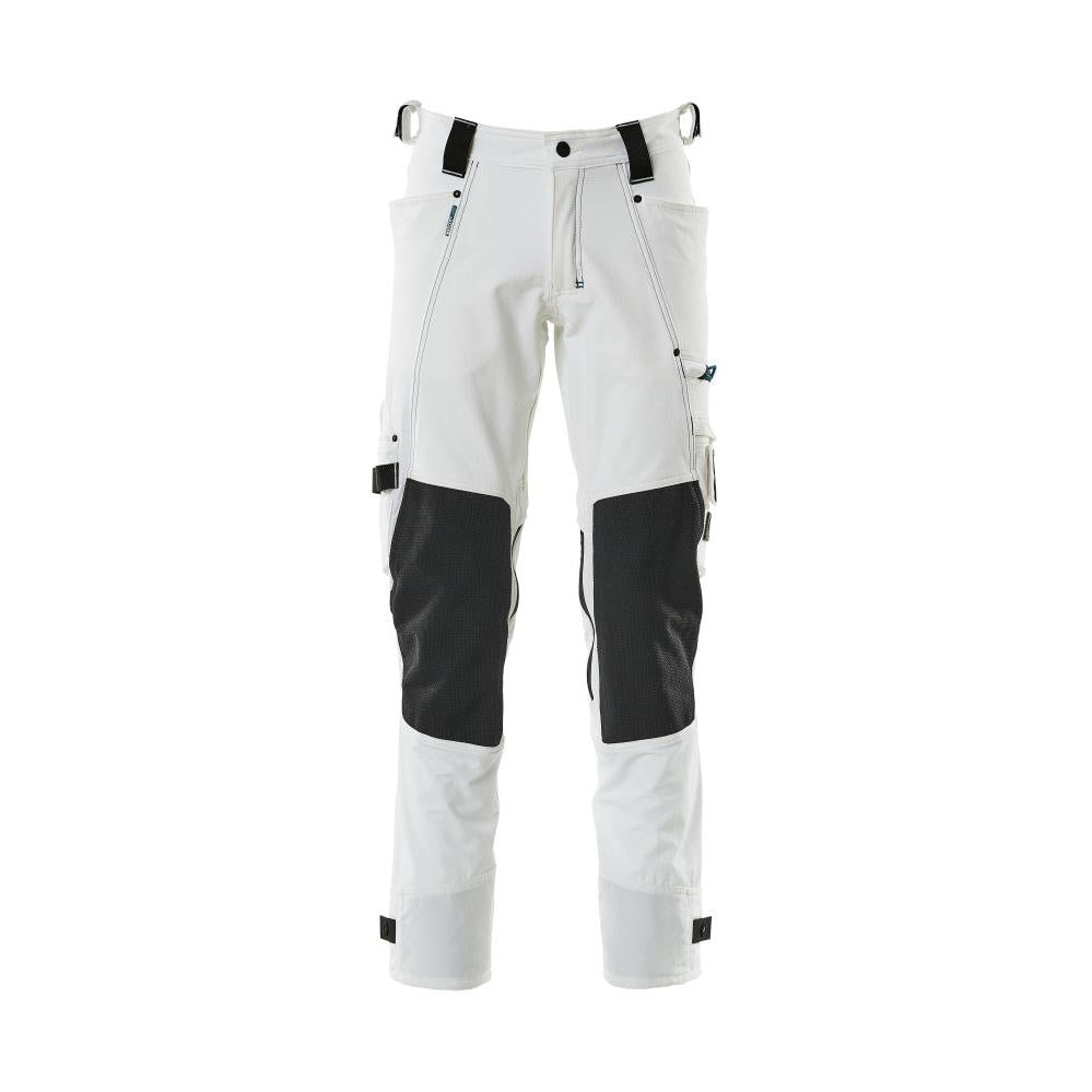 Pants with knee pockets made of Dyneema, stretch pants, white