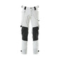 Pants with knee pockets made of Dyneema, stretch pants, white