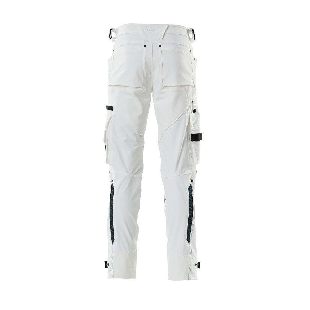 Pants with knee pockets made of Dyneema, stretch pants, white