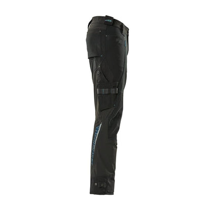 Pants with knee pockets made of Dyneema, stretch pants, black