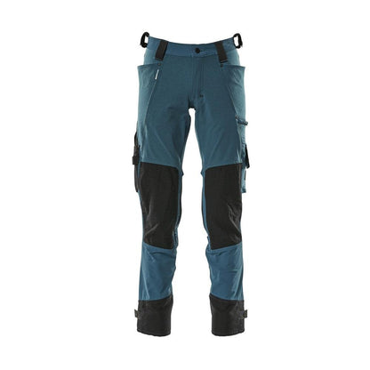 Pantalón con bolsillos en las rodillas de Dyneema, pantalón elástico, petróleo oscuro