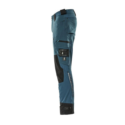Pantalón con bolsillos en las rodillas de Dyneema, pantalón elástico, petróleo oscuro