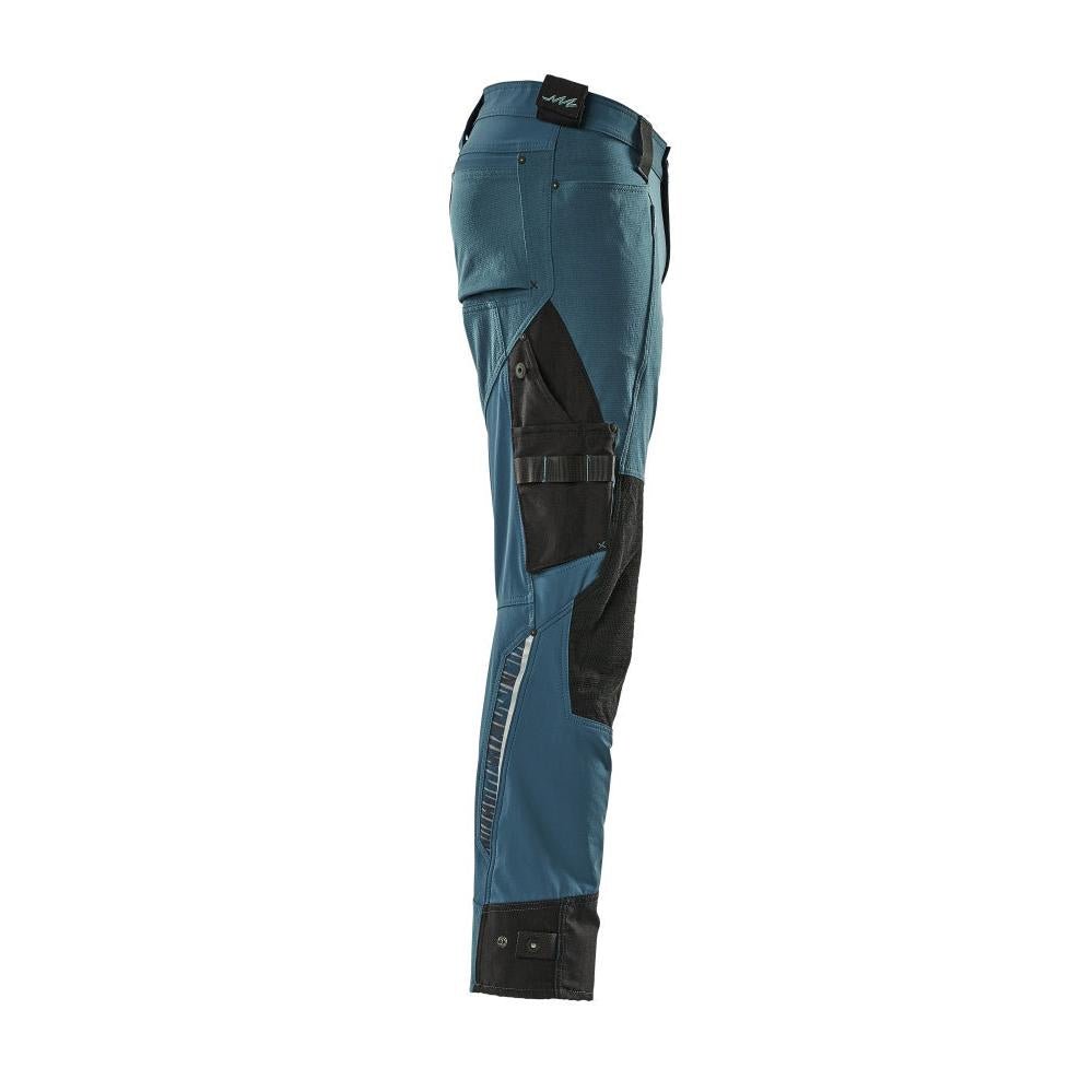 Pantalón con bolsillos en las rodillas de Dyneema, pantalón elástico, petróleo oscuro
