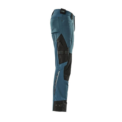 Pantalón con bolsillos en las rodillas de Dyneema, pantalón elástico, petróleo oscuro