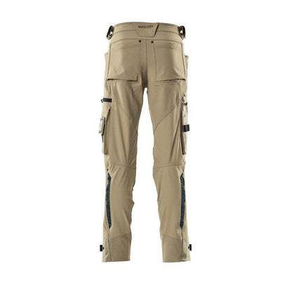 Pantalón con bolsillos en las rodillas de Dyneema, pantalón elástico, caqui claro
