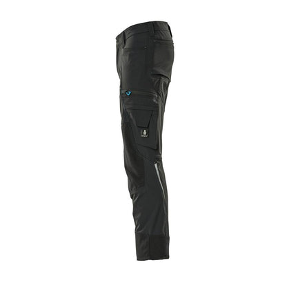 Pantalón con bolsillos en las rodillas, pantalón elástico y ligero, negro