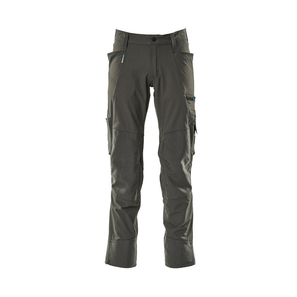Pantalón con bolsillos en las rodillas, tejido elástico, pantalón claro, antracita oscuro