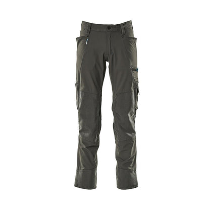 Pantalón con bolsillos en las rodillas, tejido elástico, pantalón claro, antracita oscuro
