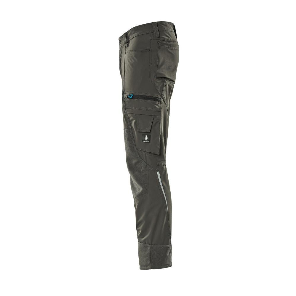 Pantalón con bolsillos en las rodillas, tejido elástico, pantalón claro, antracita oscuro
