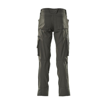 Pantalón con bolsillos en las rodillas, tejido elástico, pantalón claro, antracita oscuro