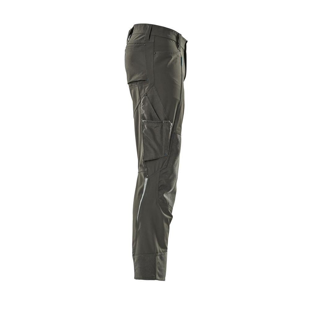 Pantalón con bolsillos en las rodillas, tejido elástico, pantalón claro, antracita oscuro
