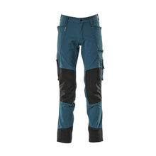 Pantalón con bolsillos en las rodillas, elástico, pantalón claro, petróleo oscuro