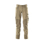 Pantalón con bolsillos en las rodillas, elástico, pantalón ligero, caqui claro