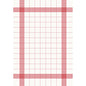 Die Duni GmbH Tischservietten 38x54 cm, rot - 50er Pack zeigt ein stilvolles rotes Gitter auf weiß, ideal für Veranstaltungen als Servietten oder elegante Handtuchservietten, um Ihren gedeckten Tisch aufzuwerten.