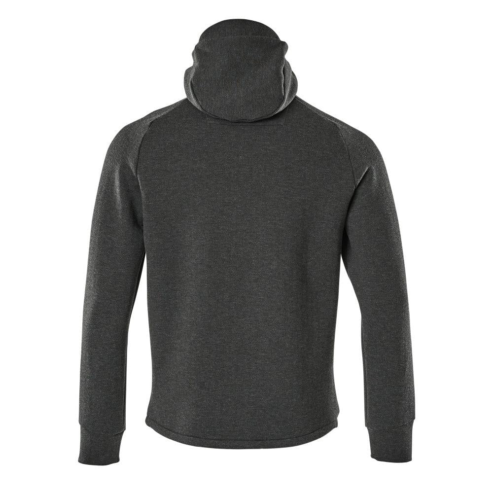 Hooded sweatshirt, zip hooded sweatshirt, black-mottled/black