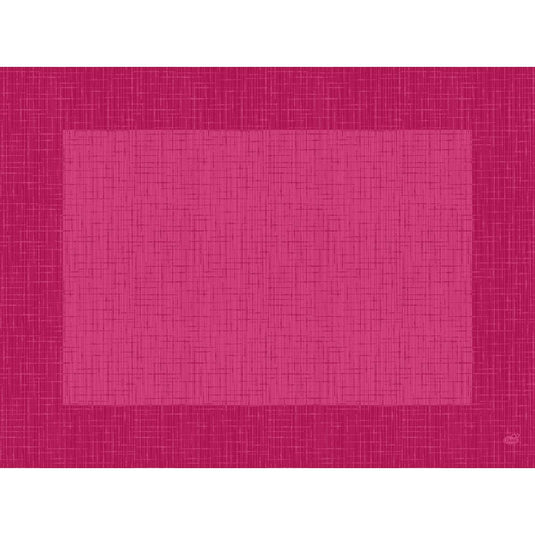 El artículo descontinuado: los manteles individuales Dunicel de 30 x 40 cm Linnea fucsia de Duni GmbH ofrecen una alfombrilla rectangular con un patrón de sombreado cruzado, elegantemente centrado sobre un fondo rosa más oscuro para una decoración de mesa elegante. El paquete contiene 100 piezas.