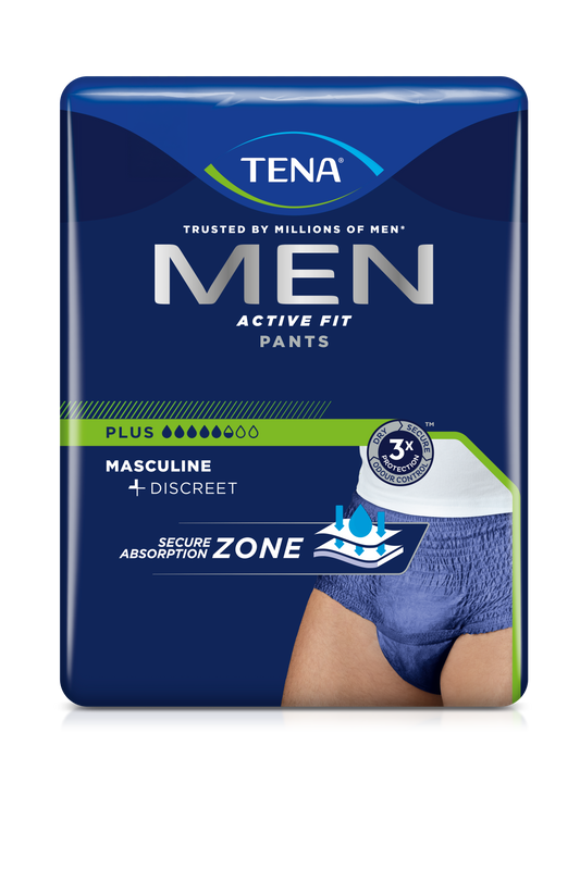 Tena Men Active Fit Pants más Pantalones de incontinencia, Azul