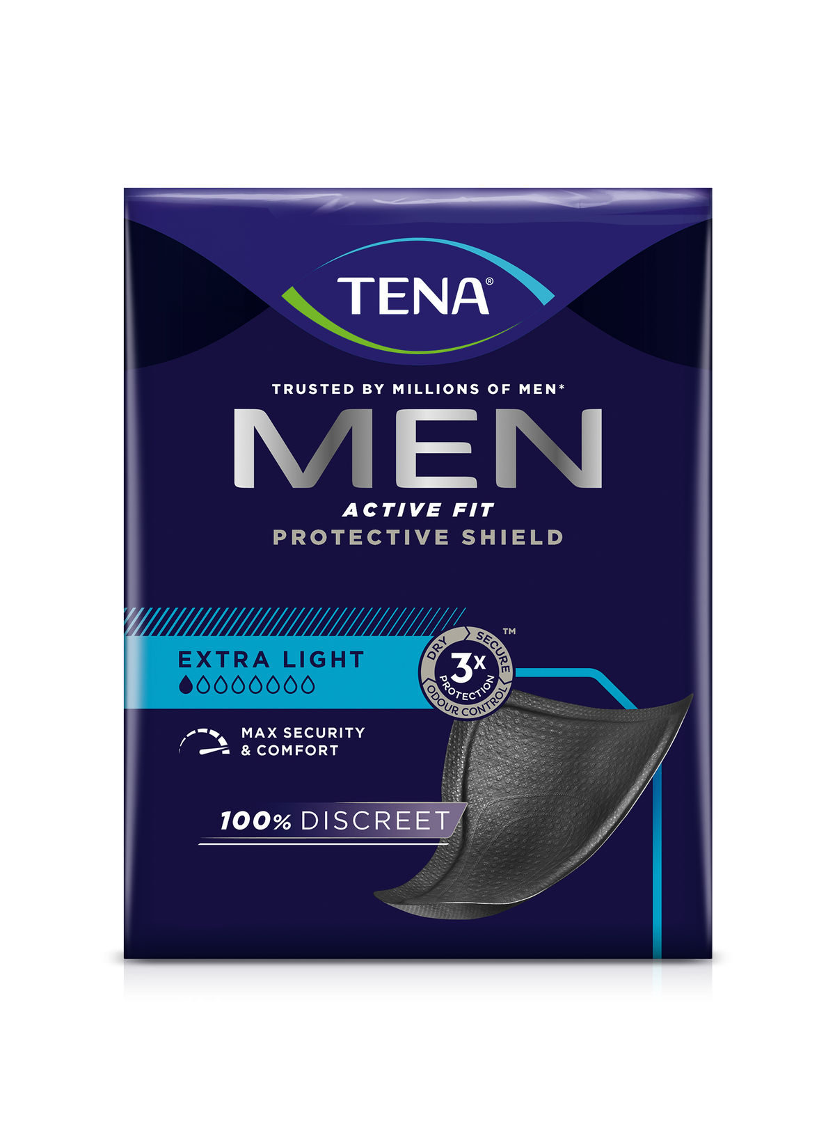 Tena Men Active Protective Shield Extra Light incontinence insert | Pack (14 pieces)
