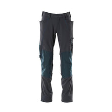 Pants, knee pockets, ULTIMATE STRETCH pants, black-blue