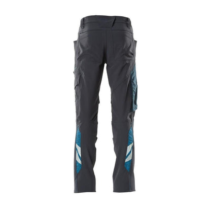 Pants, knee pockets, ULTIMATE STRETCH pants, black-blue