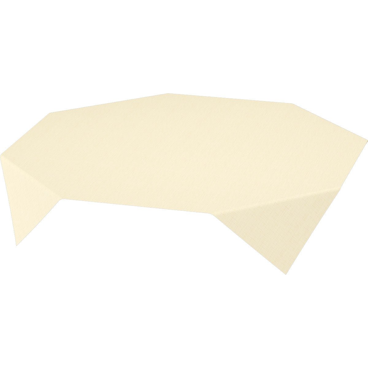 The Dunisilk MD tablecloth 84x84 cm, Linnea cream by Duni GmbH is a high-quality textured fabric in light beige, perfect for an elegant table decoration; available in a pack of 100 pieces.