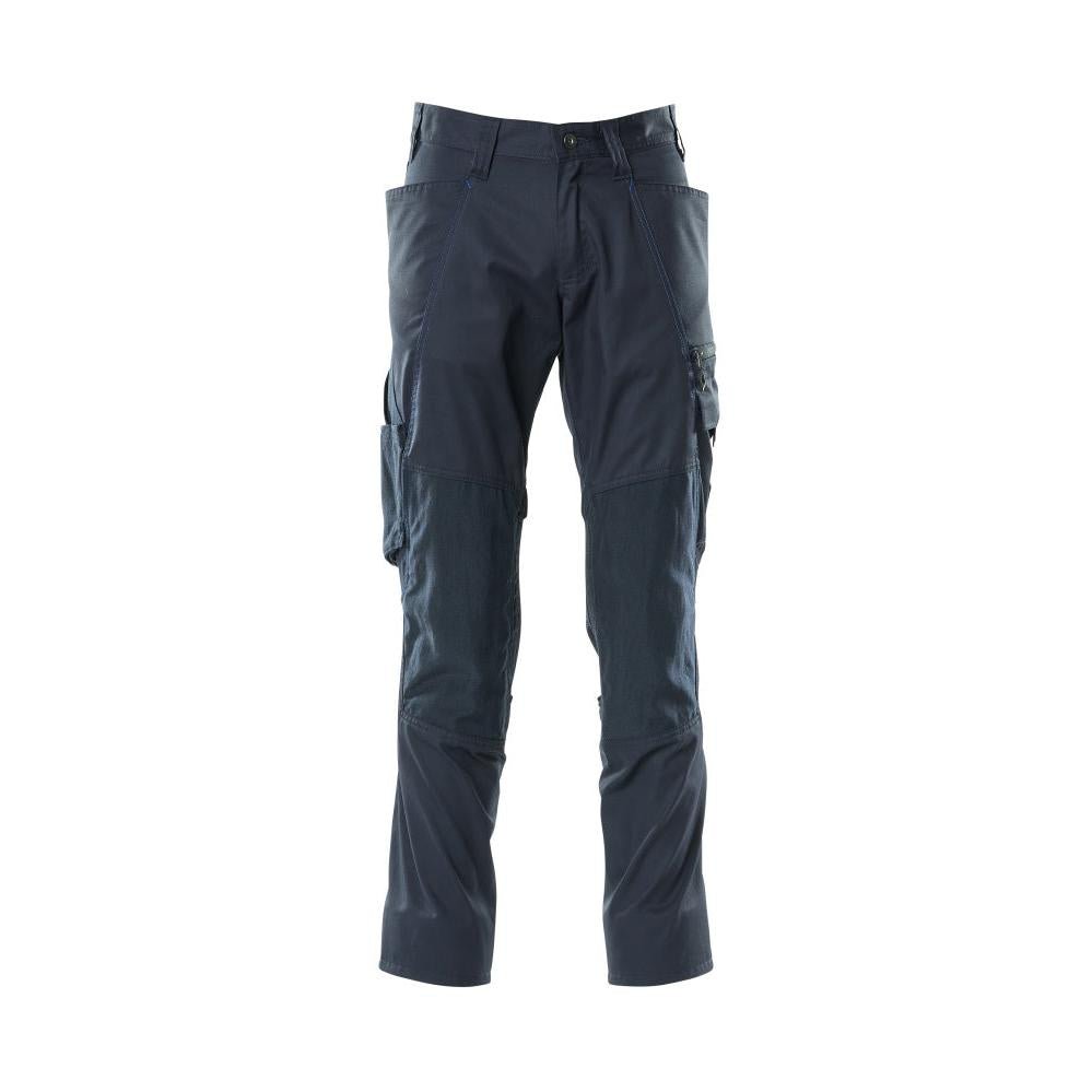 Pantalón con bolsillos en las rodillas, pantalón extra ligero, negro-azul