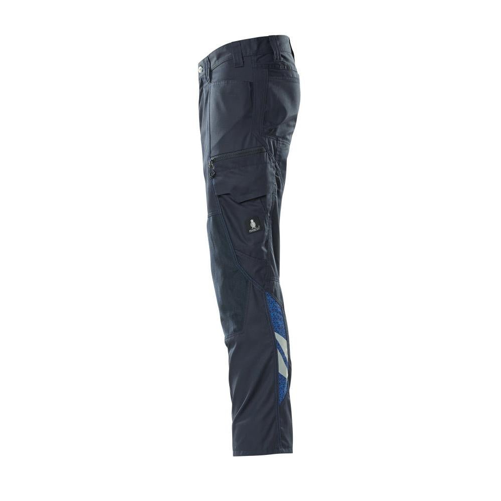 Pantalón con bolsillos en las rodillas, pantalón extra ligero, negro-azul