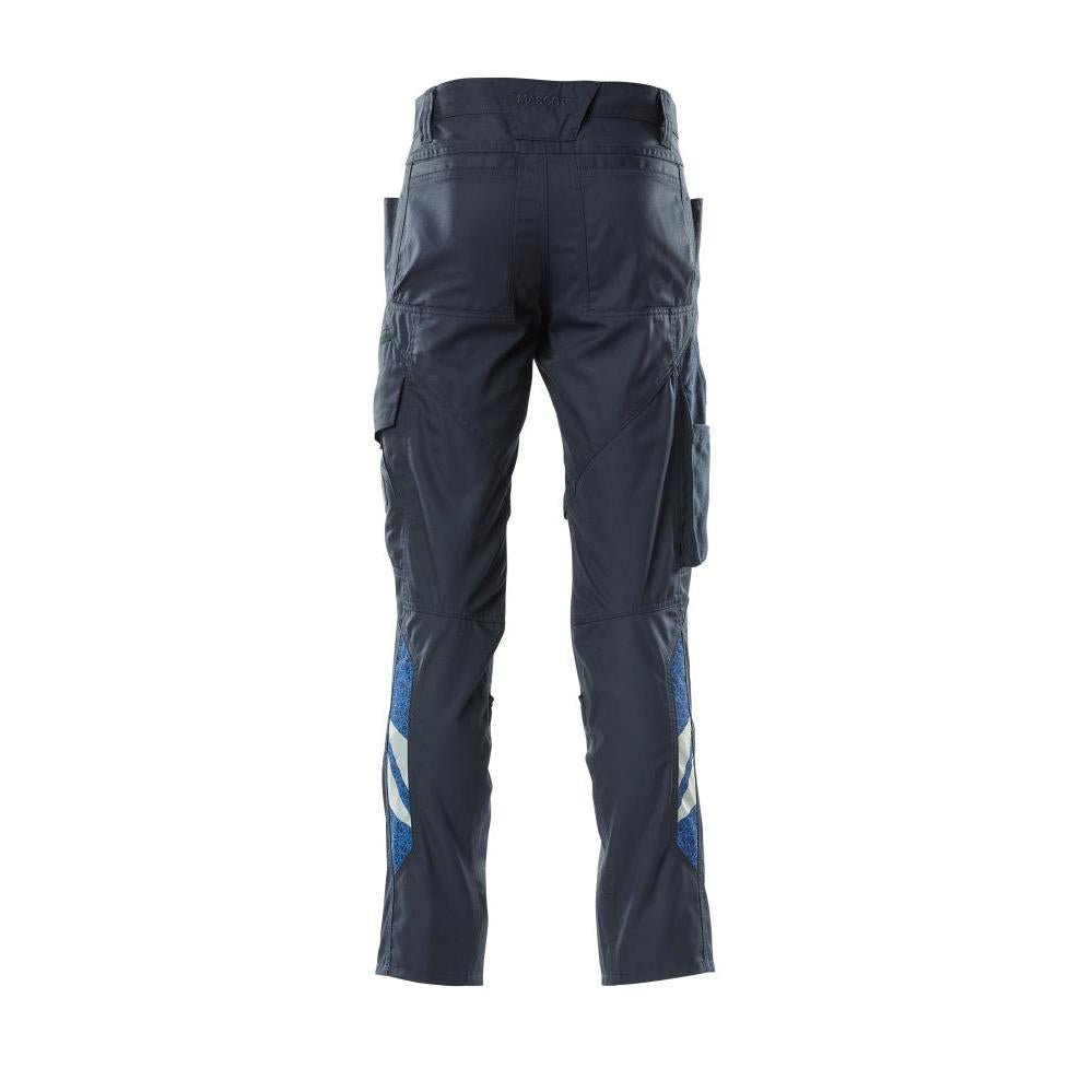 Pantalón con bolsillos en las rodillas, pantalón extra ligero, negro-azul