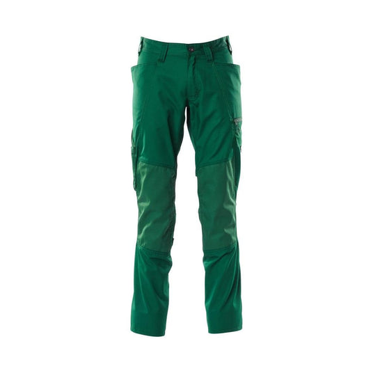 Pants with knee pockets, extra light pants, green
