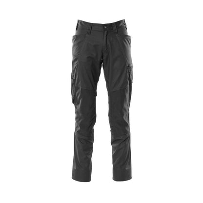 Pantalón con bolsillos en las rodillas, pantalón extra ligero, negro