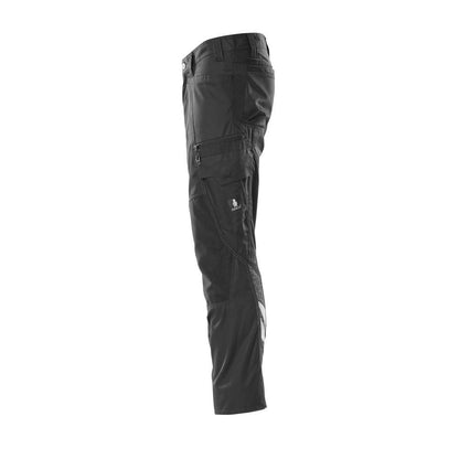 Pantalón con bolsillos en las rodillas, pantalón extra ligero, negro