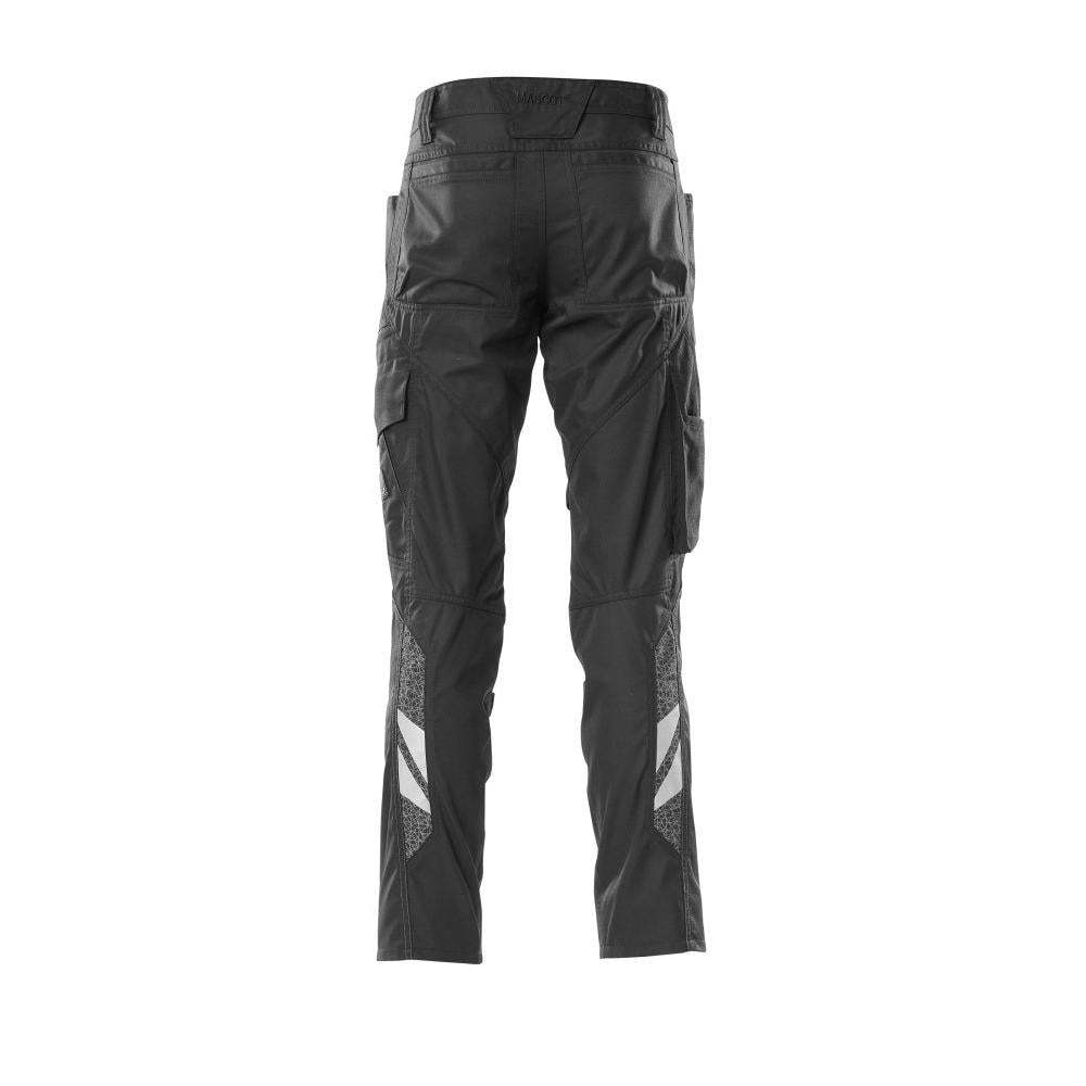 Pantalón con bolsillos en las rodillas, pantalón extra ligero, negro