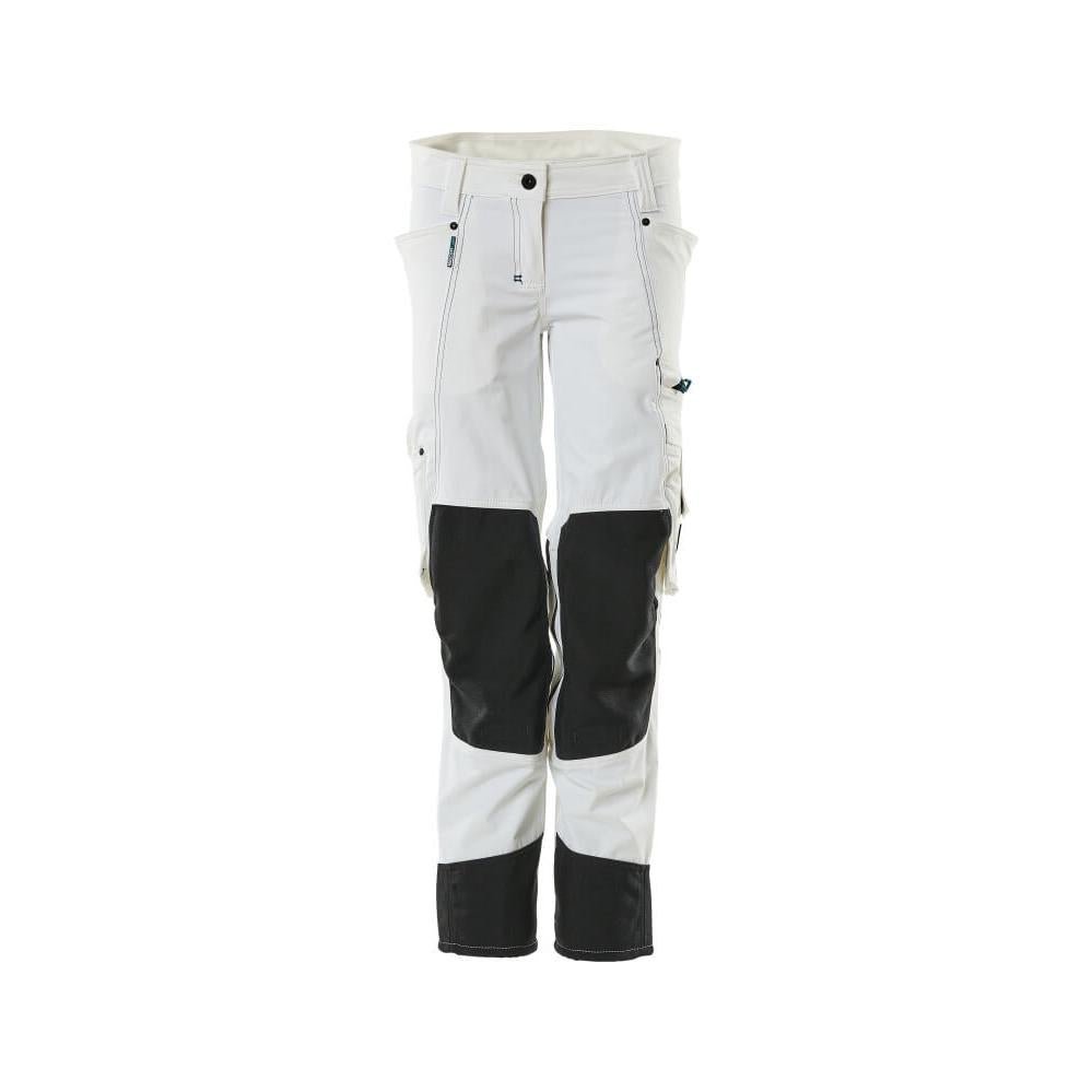 Pantalón con bolsillos en las rodillas, mujer, Pantalón Pearl, blanco