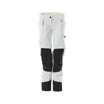 Pantalón con bolsillos en las rodillas, mujer, Pantalón Pearl, blanco