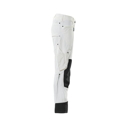 Pantalón con bolsillos en las rodillas, mujer, Pantalón Pearl, blanco