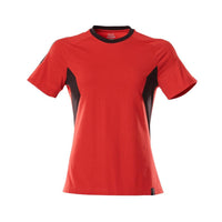 Camiseta, camiseta para mujer, rojo tráfico/negro