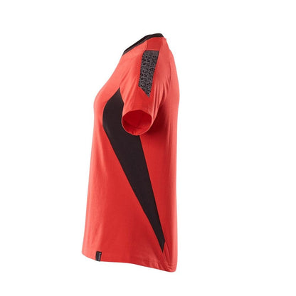 Camiseta, camiseta para mujer, rojo tráfico/negro