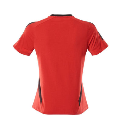 Camiseta, camiseta para mujer, rojo tráfico/negro
