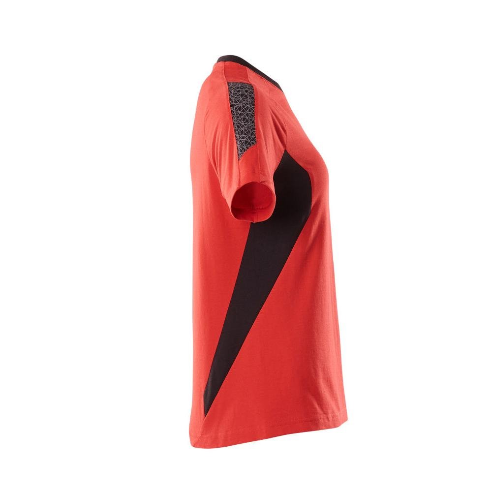 Camiseta, camiseta para mujer, rojo tráfico/negro