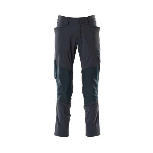Pants, knee pockets, ULTIMATE STRETCH pants, black-blue