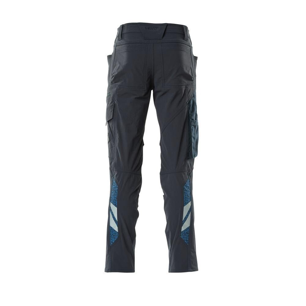 Pantalones, bolsillos en las rodillas, pantalones ULTIMATE STRETCH, negro-azul