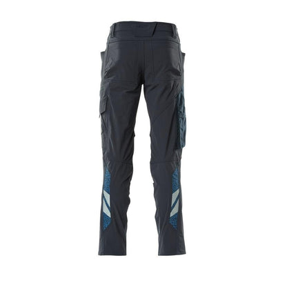 Pantalones, bolsillos en las rodillas, pantalones ULTIMATE STRETCH, negro-azul