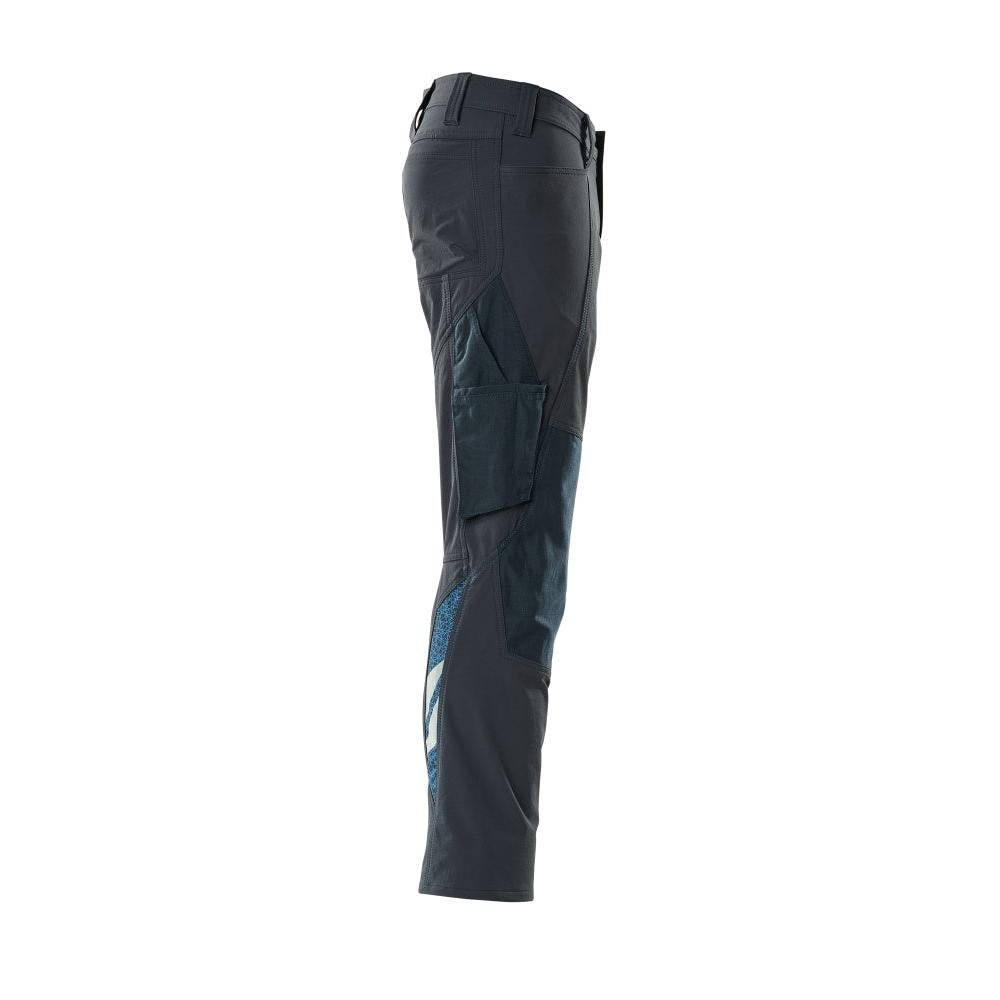 Pantalones, bolsillos en las rodillas, pantalones ULTIMATE STRETCH, negro-azul