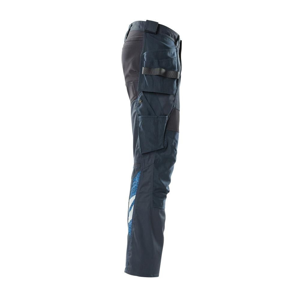 Trousers with hanging pockets, stretch inserts trousers