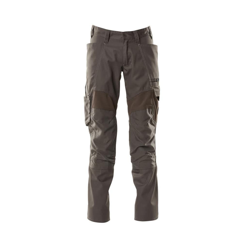 Pantalón con bolsillos en las rodillas, pantalones con aplicaciones elásticas, antracita oscuro